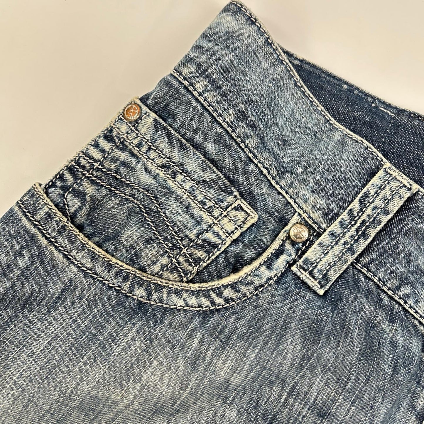 GIORGIOARMANI ジョルジオアルマーニ J09391 BIG WHITE デニムパンツ ボトムス