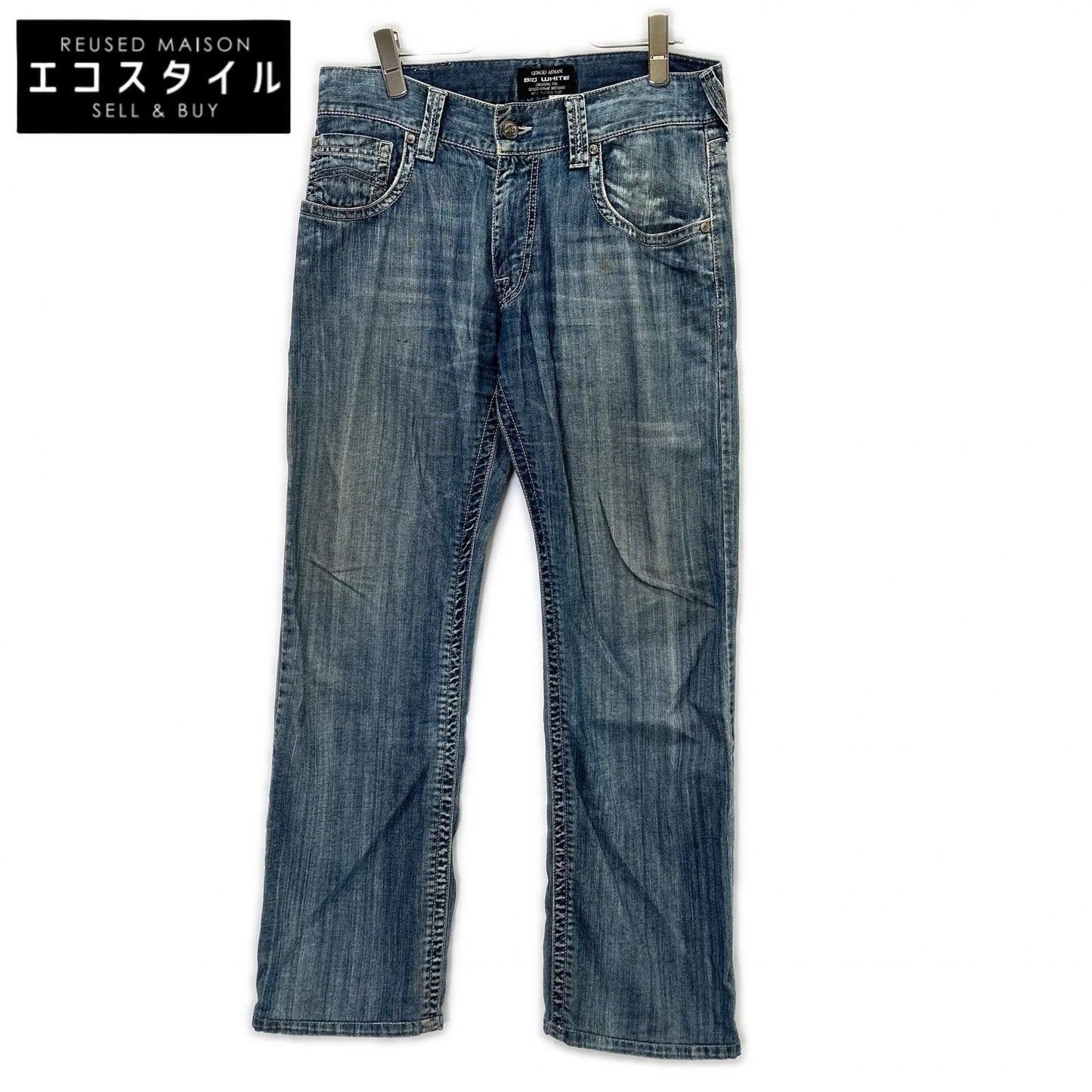 GIORGIOARMANI ジョルジオアルマーニ J09391 BIG WHITE デニムパンツ ボトムス