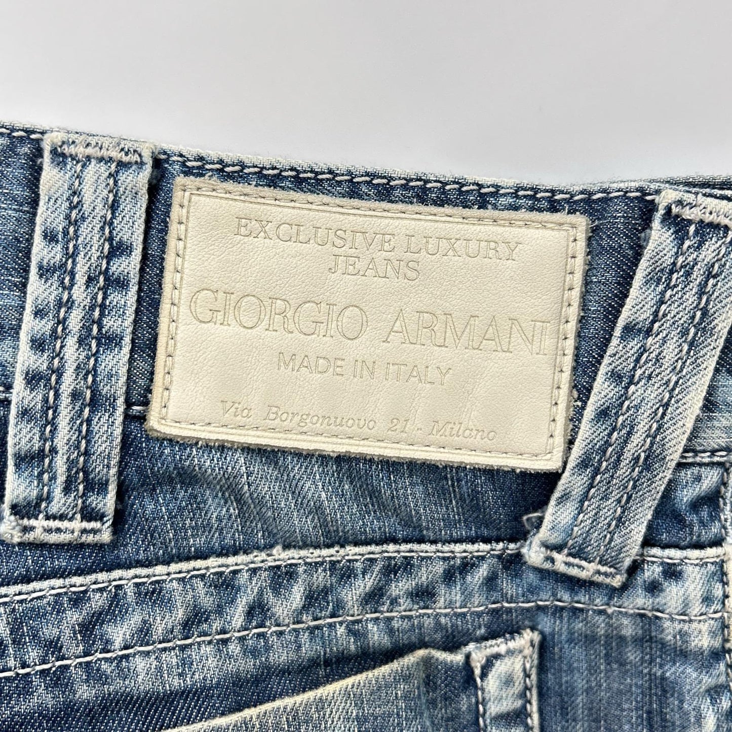 GIORGIOARMANI ジョルジオアルマーニ J09391 BIG WHITE デニムパンツ ボトムス