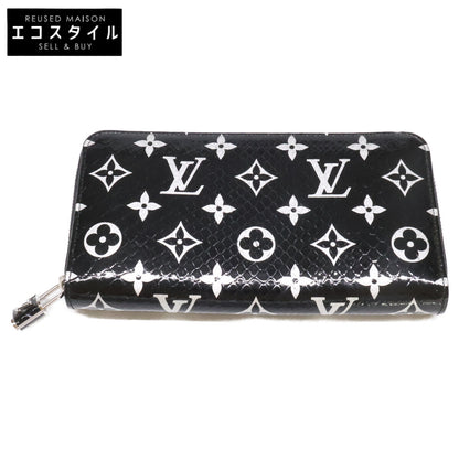 LOUIS VUITTON ルイヴィトン 新品同様 N96955 モノグラムエキゾチック パイソン ジッピーウォレット 長財布（小銭入れあり）