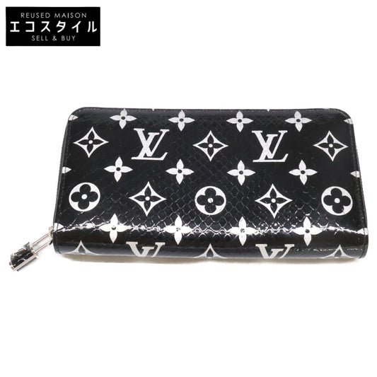 LOUIS VUITTON ルイヴィトン 新品同様 N96955 モノグラムエキゾチック パイソン ジッピーウォレット 長財布（小銭入れあり）
