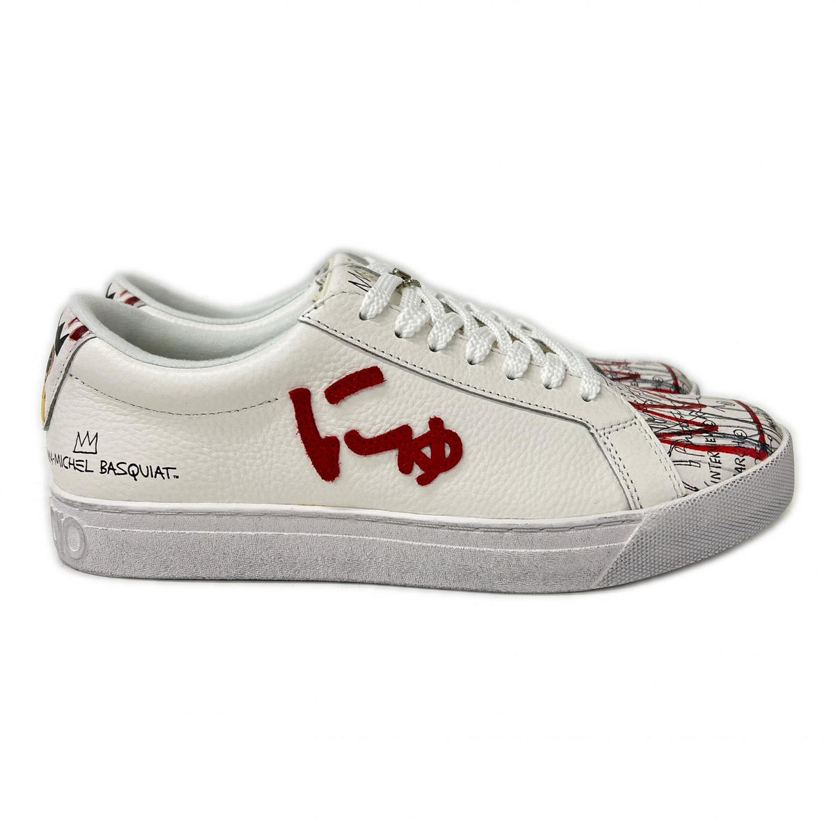 sangacio Sangacio x Jean-Michel Basquiat [New] SG8 art-design leather low-top sneakers