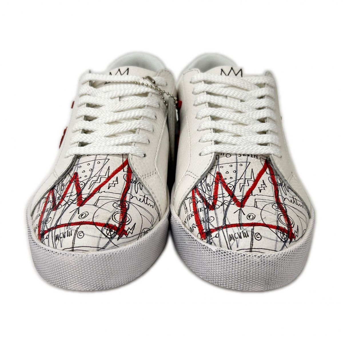 sangacio Sangacio x Jean-Michel Basquiat [New] SG8 art-design leather low-top sneakers