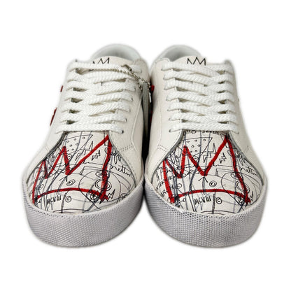 sangacio Sangacio x Jean-Michel Basquiat [New] SG8 art-design leather low-top sneakers