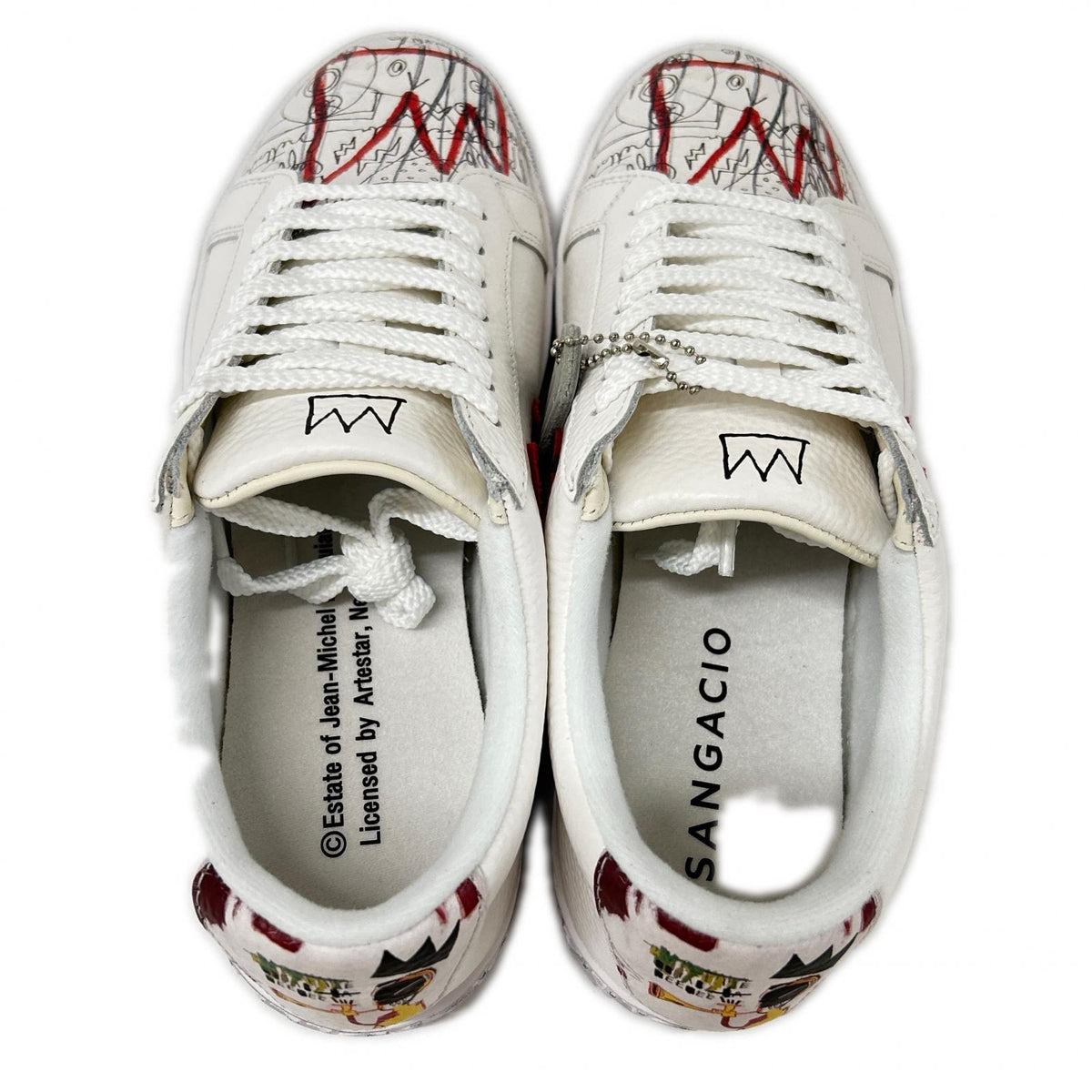 sangacio Sangacio x Jean-Michel Basquiat [New] SG8 art-design leather low-top sneakers