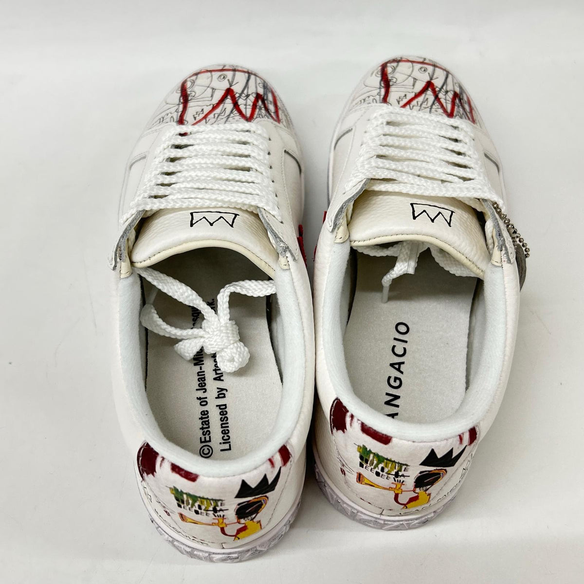 sangacio Sangacio x Jean-Michel Basquiat [New] SG8 art-design leather low-top sneakers