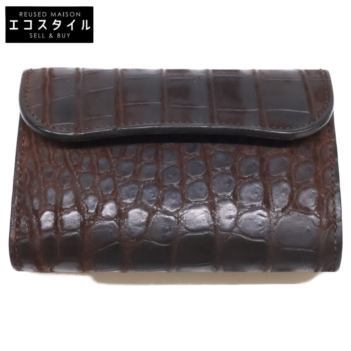 WILDSWANS ワイルドスワンズ 4TH Nクロコ BYRNE CHO バーン クロコダイル 中型三つ折り財布 三つ折り財布（小銭入れあり）