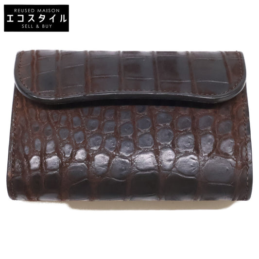 WILDSWANS ワイルドスワンズ 4TH Nクロコ BYRNE CHO バーン クロコダイル 中型三つ折り財布 三つ折り財布（小銭入れあり）