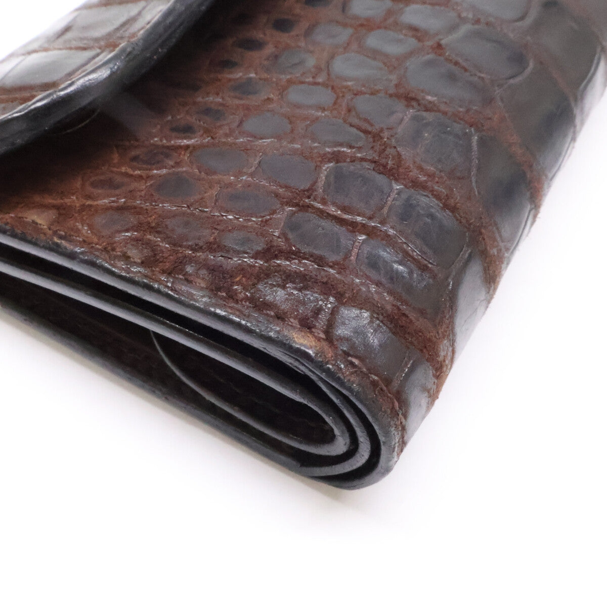 WILDSWANS ワイルドスワンズ 4TH Nクロコ BYRNE CHO バーン クロコダイル 中型三つ折り財布 三つ折り財布（小銭入れあり）