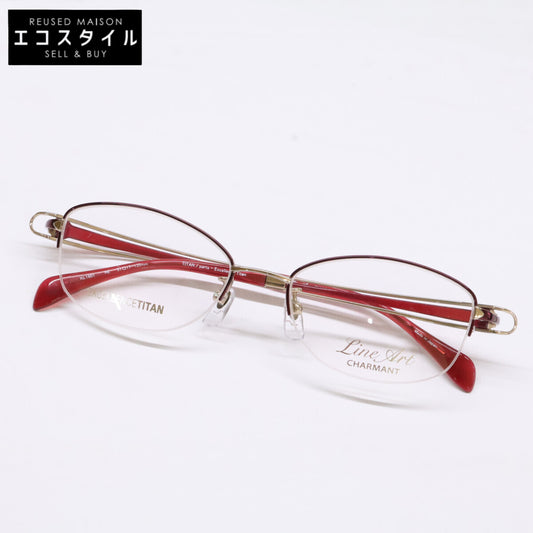 CHARMANT [New, Unused] LineArt CHARMANT XL1601 RE Vivace Demo Lenses Half-rim Eyewear Glasses