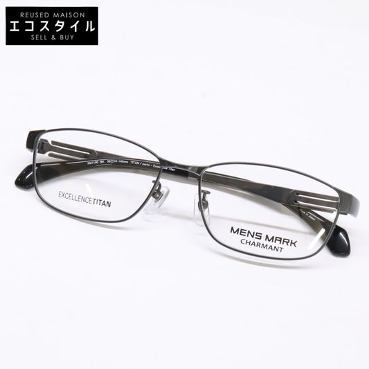 CHARMANT シャルマン 【新品同様】MENS MARK CHARMANT メンズマーク シャルマン XM1190 BK ミドルライン デモレンズ スクエアシェイプ アイウェア 眼鏡