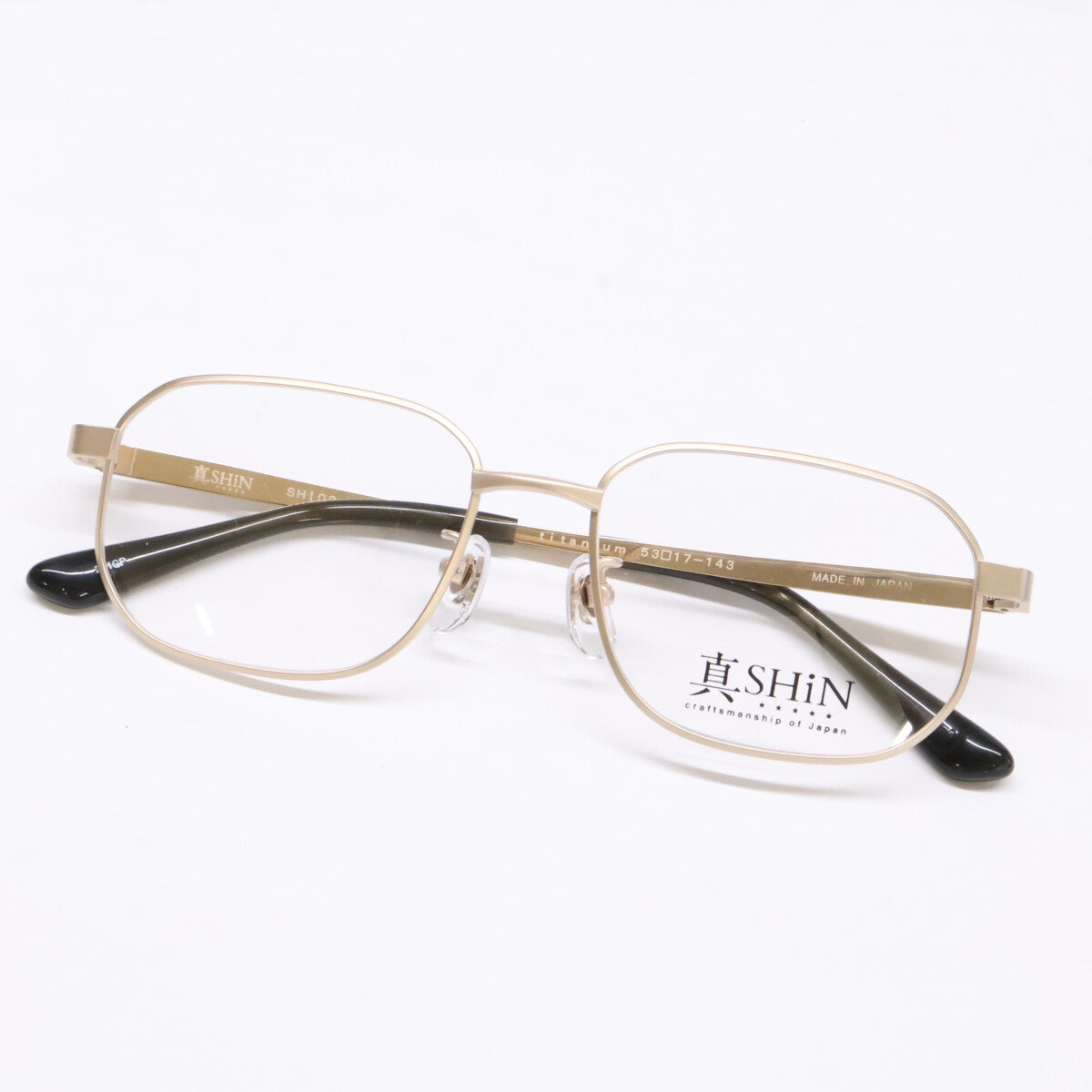 真 SHiN シン 【新品未使用】SHI02-1212 titanium デモレンズ スクエアシェイプ アイウェア 眼鏡