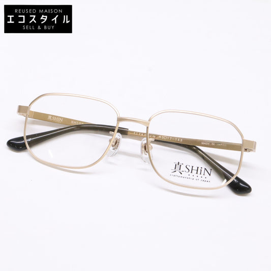 真 SHiN シン 【新品未使用】SHI02-1212 titanium デモレンズ スクエアシェイプ アイウェア 眼鏡
