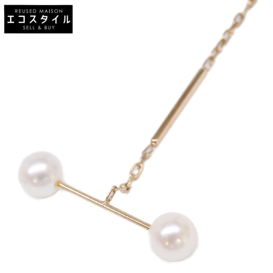 HIROTAKA ヒロタカ 【美品】PE24KPE K10 Toggle W Pearl Chain トグル Wパール チェーン 片耳 シングル ピアス