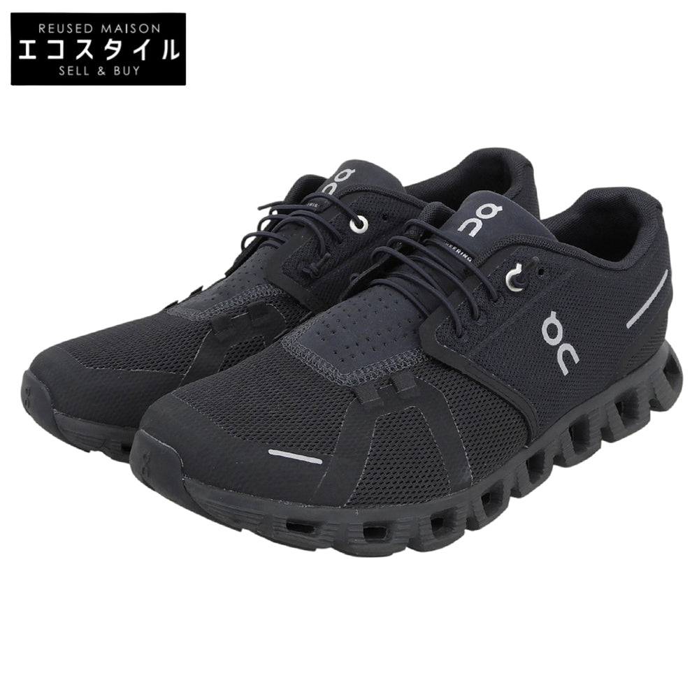 ON オン 美品 クラウド5 Cloud 5 All Black スニーカー シューズ ブラック メンズ 27cm 59.98986 シューズ