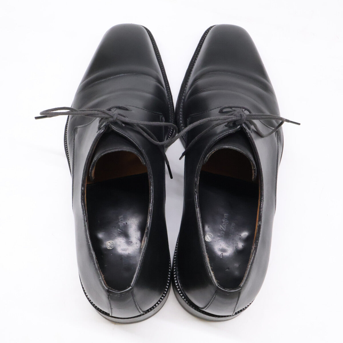 Ermenegildo Zegna エルメネジルドゼニア 【美品】A0023X プレーントゥ レザーシューズ シューズ