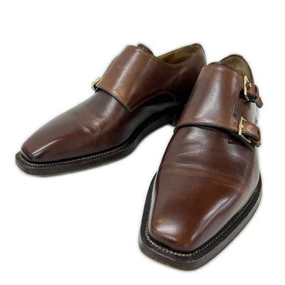 Ermenegildo Zegna エルメネジルドゼニア 【美品】A0025X ダブルモンクストラップ レザーシューズ シューズ