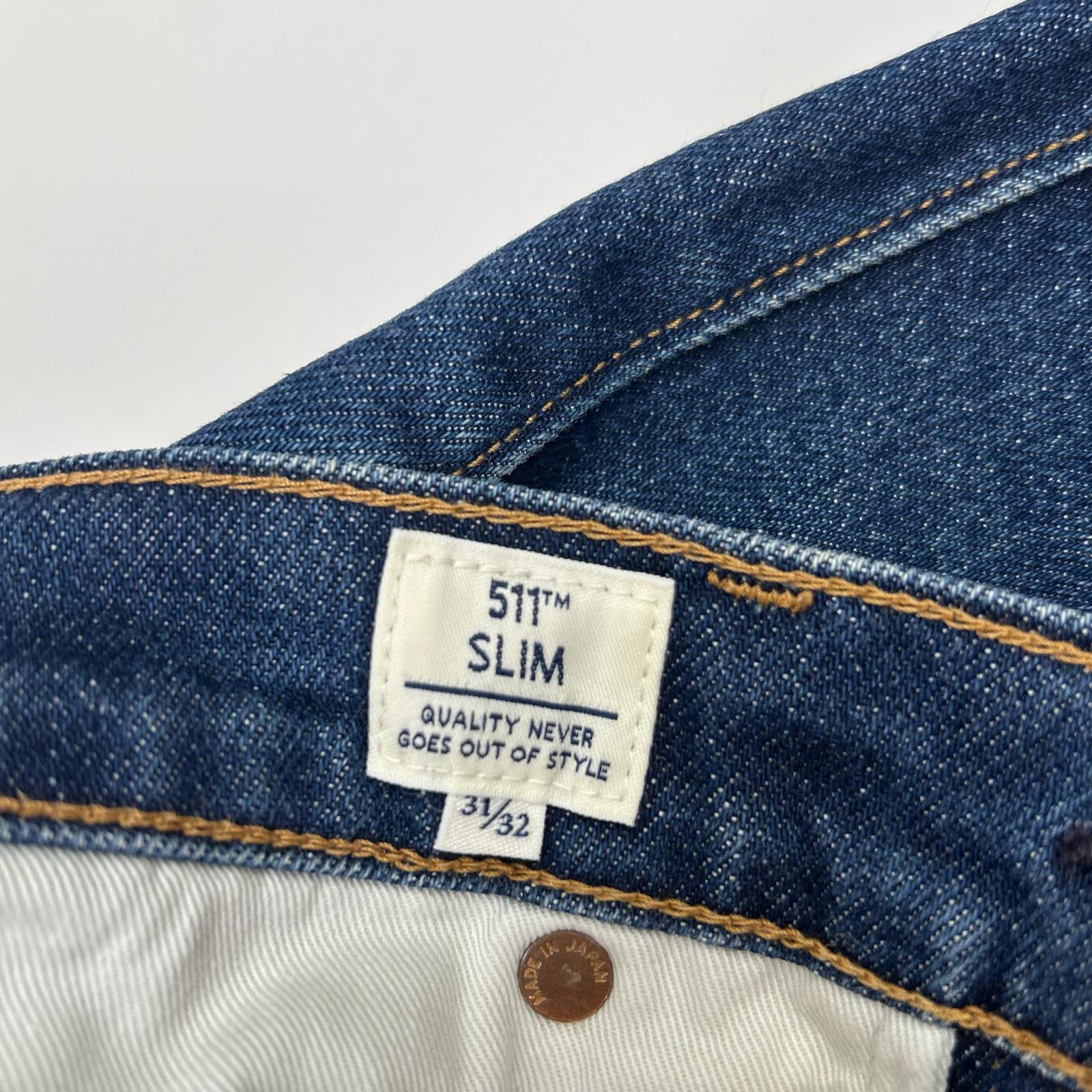 LEVI'S リーバイス 511 インディゴブルー スリムフィット 日本製 青タブ デニムパンツ ボトムス