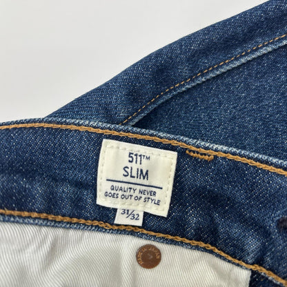 LEVI'S リーバイス 511 インディゴブルー スリムフィット 日本製 青タブ デニムパンツ ボトムス