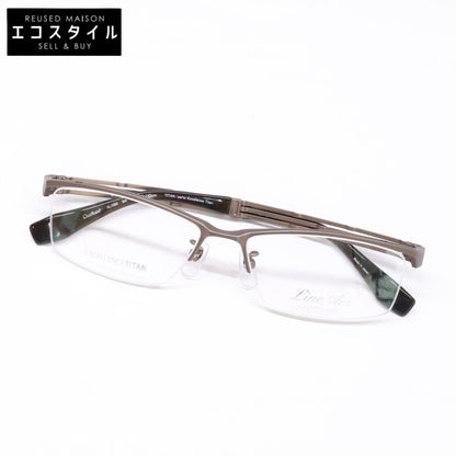 Charmant [Excellent Condition] LineArt Charmant XL1086 BR Demo Lenses Titanium Half-Rim Eyewear Glasses