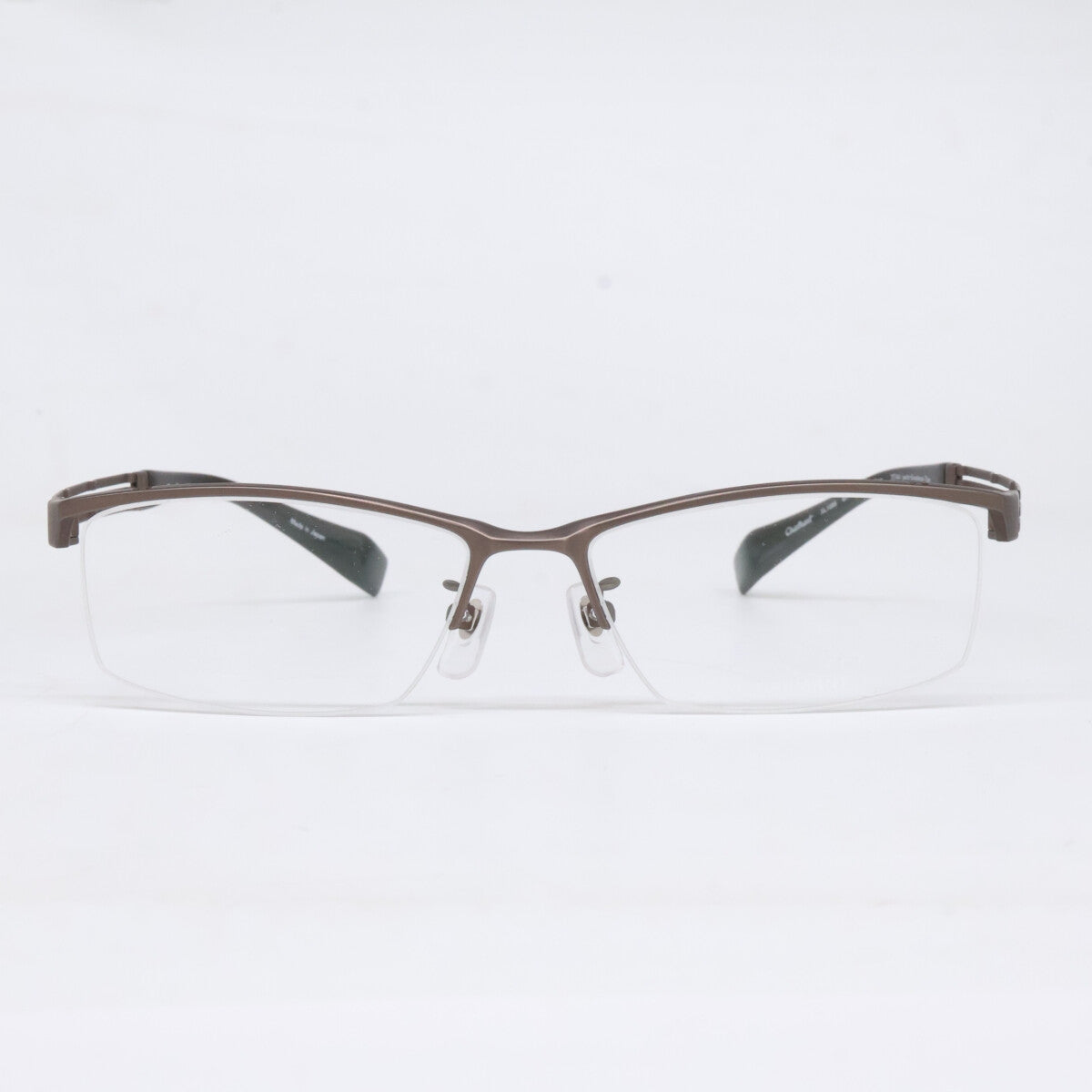 Charmant [Excellent Condition] LineArt Charmant XL1086 BR Demo Lenses Titanium Half-Rim Eyewear Glasses