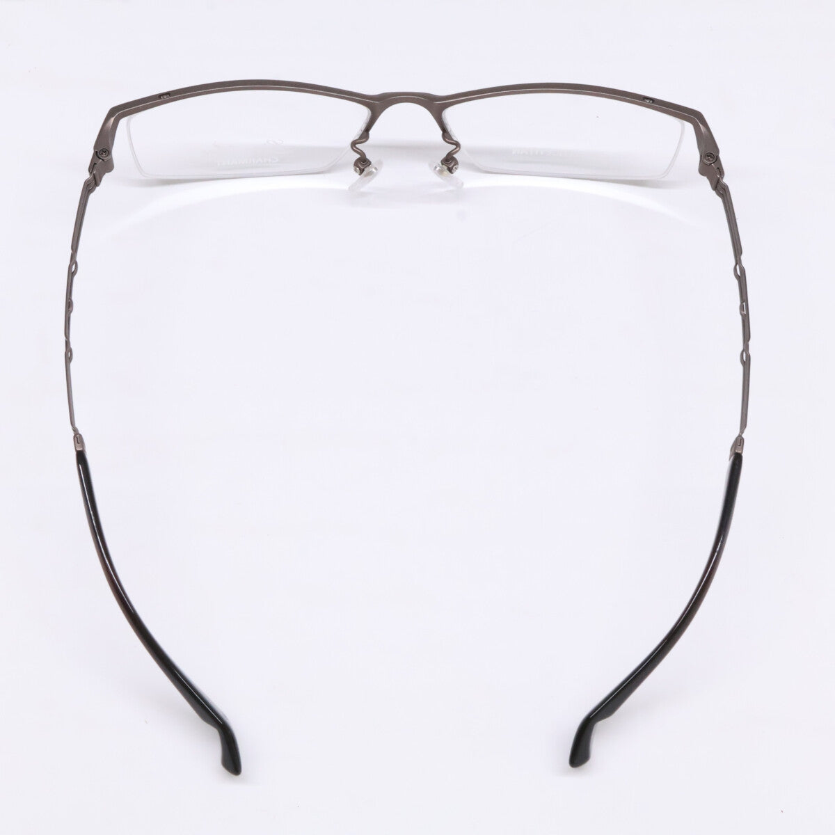 Charmant [Excellent Condition] LineArt Charmant XL1086 BR Demo Lenses Titanium Half-Rim Eyewear Glasses