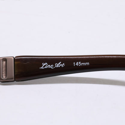 Charmant [Excellent Condition] LineArt Charmant XL1086 BR Demo Lenses Titanium Half-Rim Eyewear Glasses