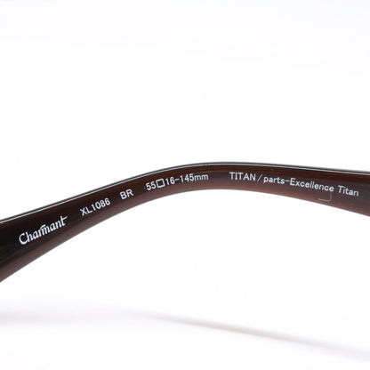 Charmant [Excellent Condition] LineArt Charmant XL1086 BR Demo Lenses Titanium Half-Rim Eyewear Glasses