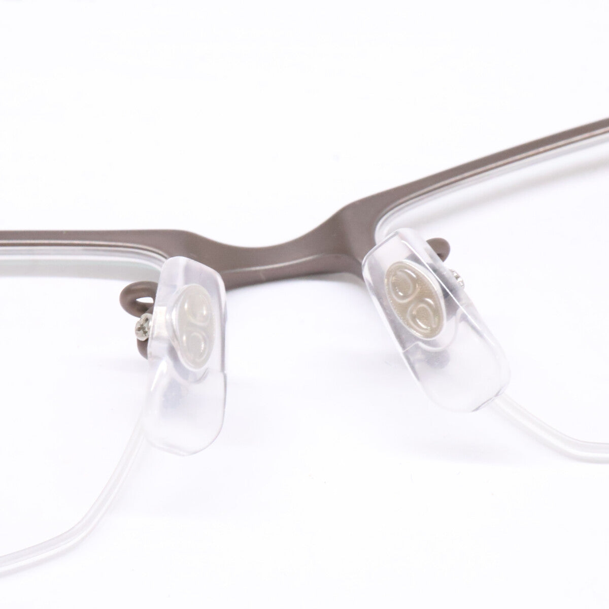 Charmant [Excellent Condition] LineArt Charmant XL1086 BR Demo Lenses Titanium Half-Rim Eyewear Glasses