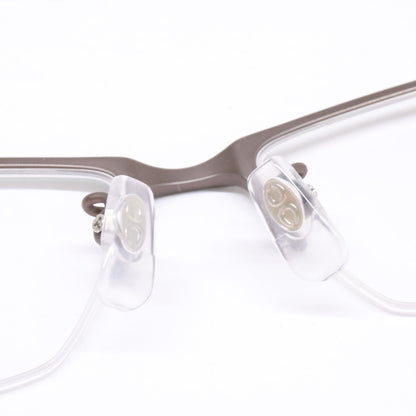 Charmant [Excellent Condition] LineArt Charmant XL1086 BR Demo Lenses Titanium Half-Rim Eyewear Glasses