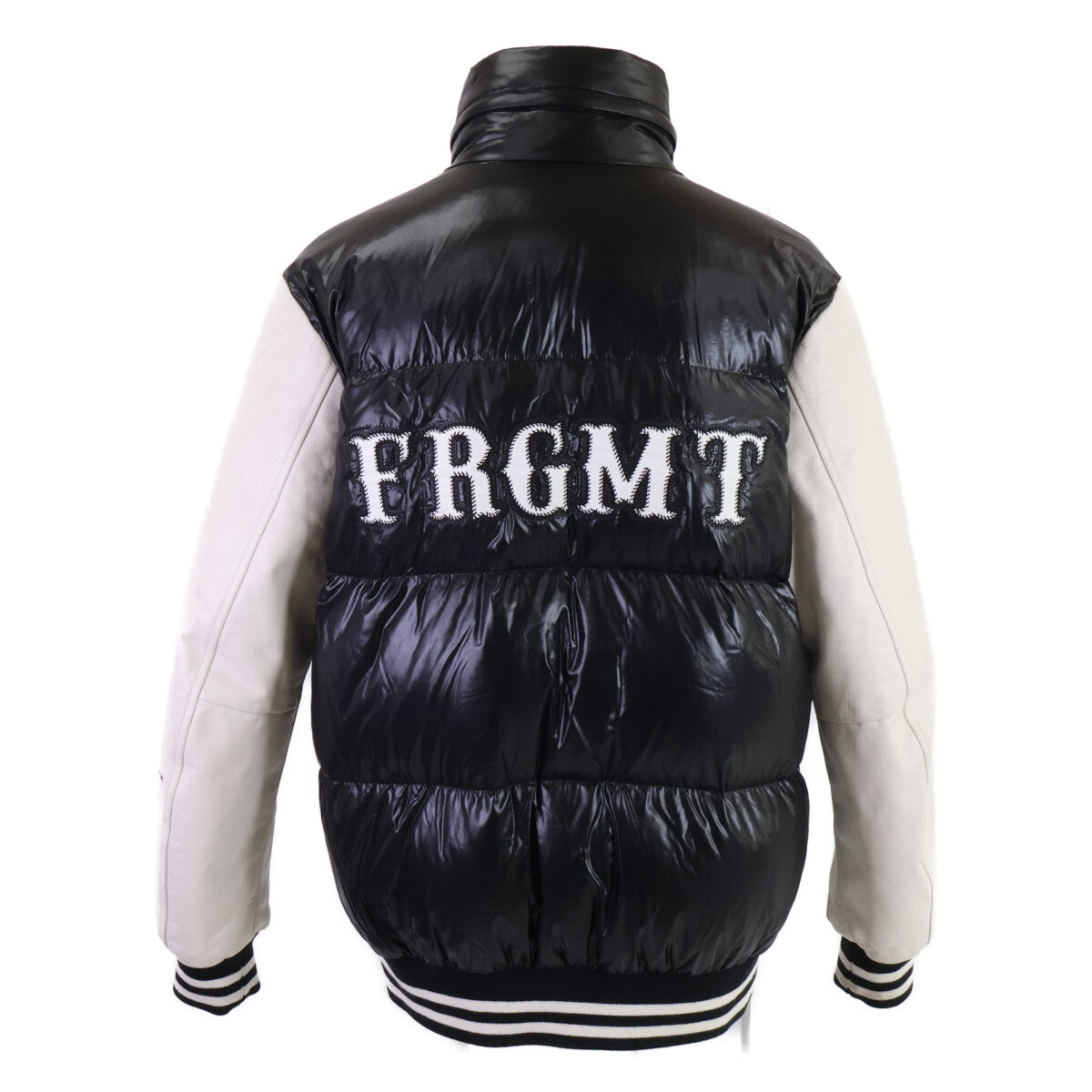 MONCLER モンクレール x FRAGMENT QUINLAN バックロゴ レザー切替 ダウンジャケット ジャケット
