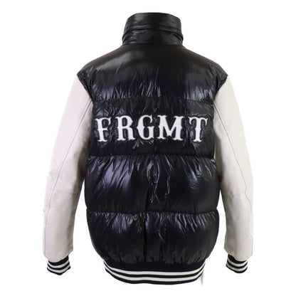 MONCLER モンクレール x FRAGMENT QUINLAN バックロゴ レザー切替 ダウンジャケット ジャケット