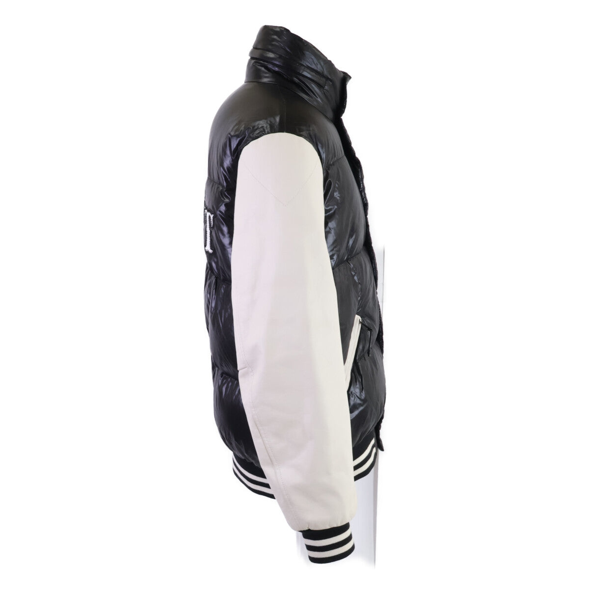 MONCLER モンクレール x FRAGMENT QUINLAN バックロゴ レザー切替 ダウンジャケット ジャケット
