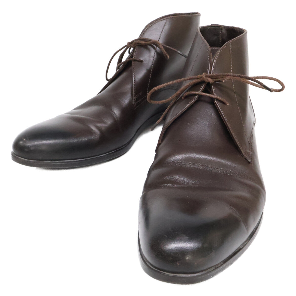 Ermenegildo Zegna エルメネジルドゼニア レザー チャッカブーツ シューズ