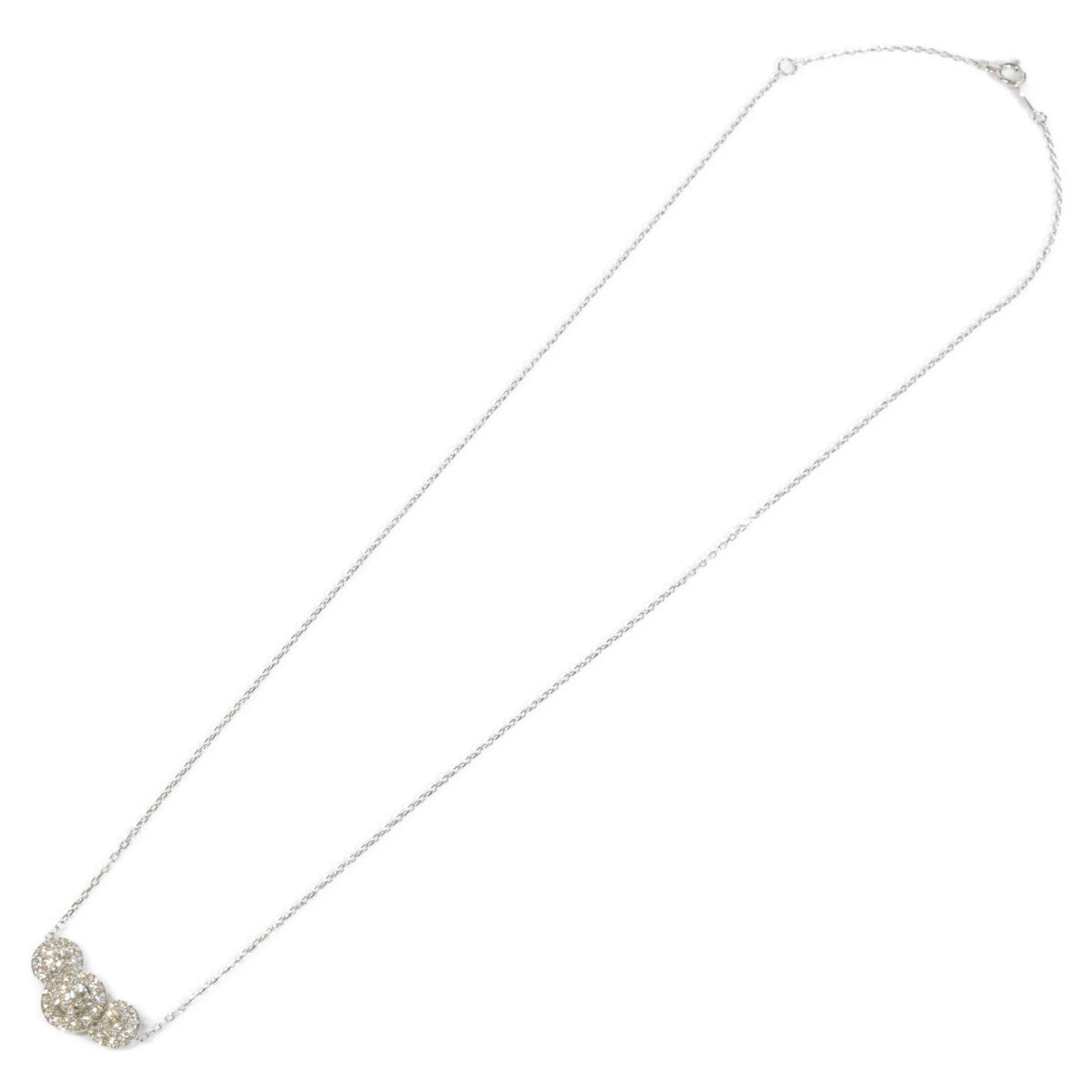 QVC QVC 新品同様 Pt850/Pt950 ロシアンダイヤモンド0.75ctクラシックトリオ ネックレス