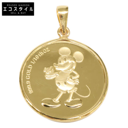 QVC QVC 新品未使用 ディズニー100周年記念3475枚限定 1/10オンス 純金ミッキー＆ミニー メダル ペンダントヘッド ペンダントトップ