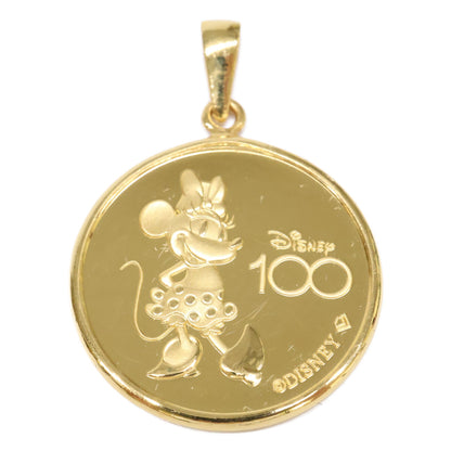QVC QVC 新品未使用 ディズニー100周年記念3475枚限定 1/10オンス 純金ミッキー＆ミニー メダル ペンダントヘッド ペンダントトップ