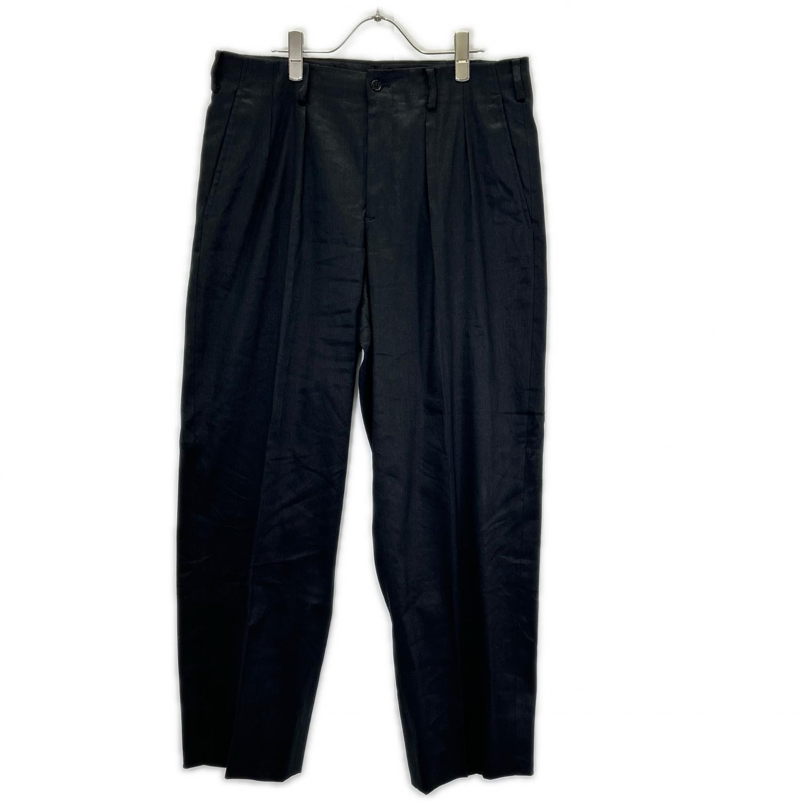 Y's for men ワイズフォーメン MO-P90-350 LINEN COTTON TWILL PANTS WITH 2-TUCKS ボトムス