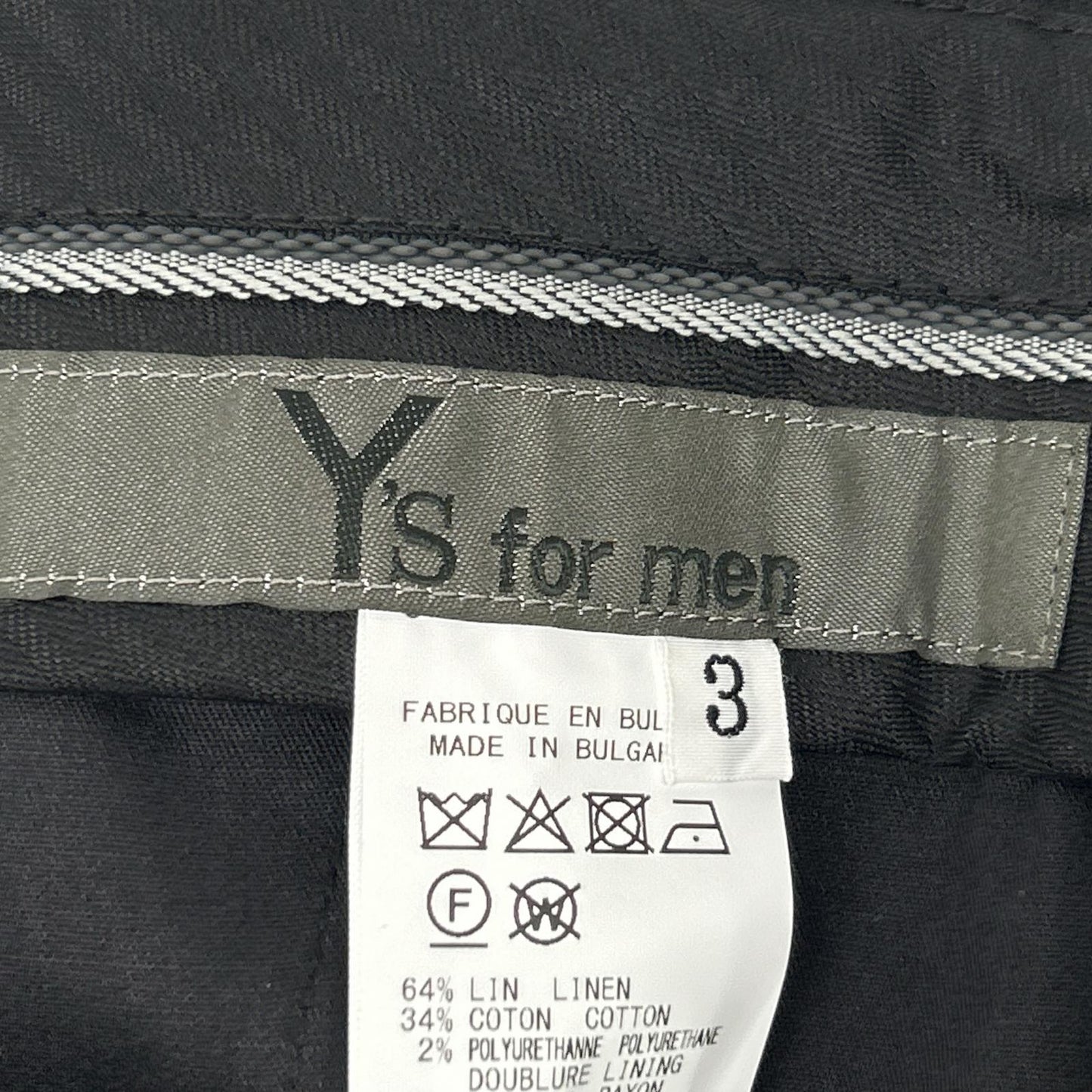 Y's for men ワイズフォーメン MO-P90-350 LINEN COTTON TWILL PANTS WITH 2-TUCKS ボトムス