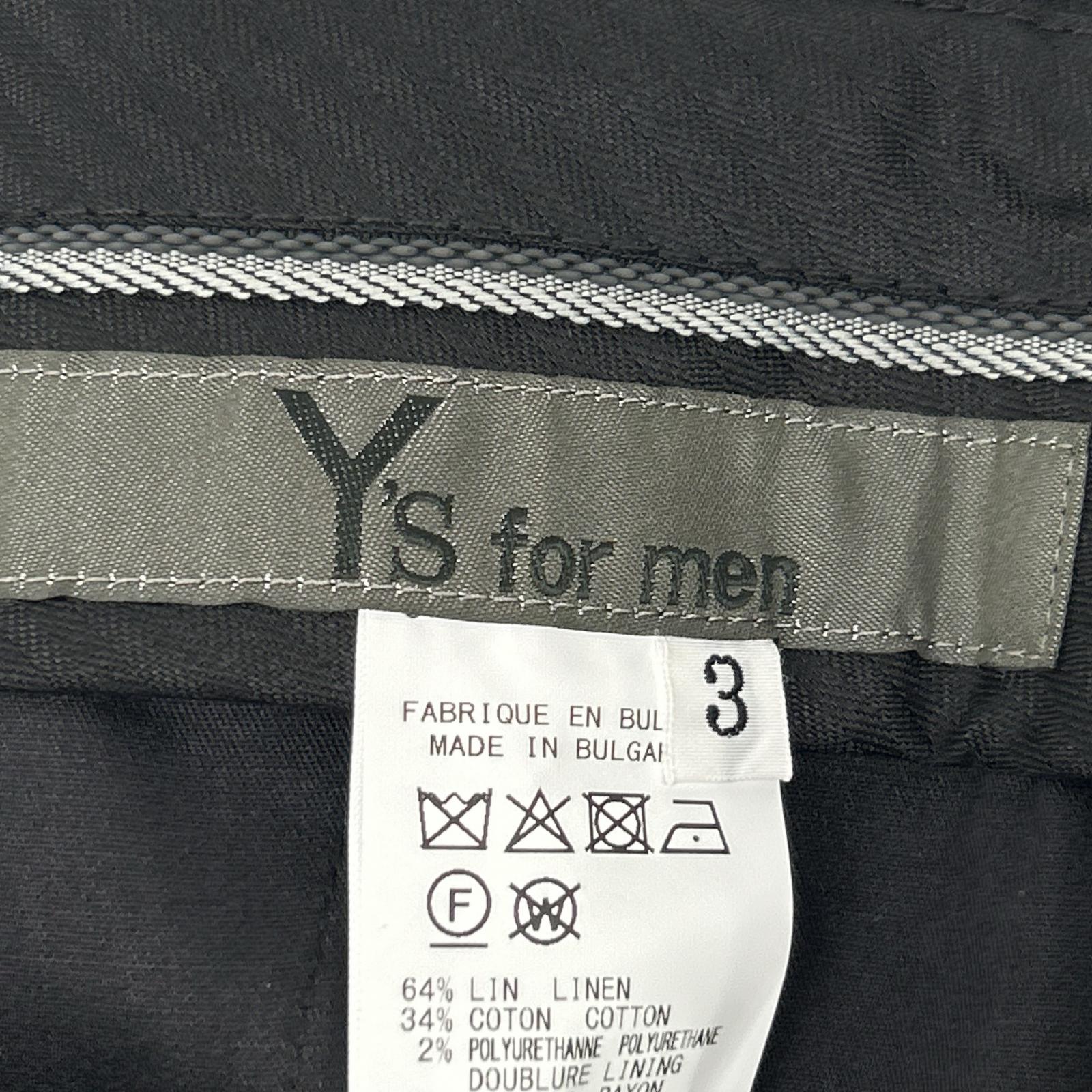 Y's for men ワイズフォーメン MO-P90-350 LINEN COTTON TWILL PANTS WITH 2-TUCKS ボトムス