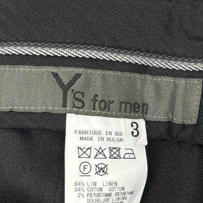 Y's for men ワイズフォーメン MO-P90-350 LINEN COTTON TWILL PANTS WITH 2-TUCKS ボトムス