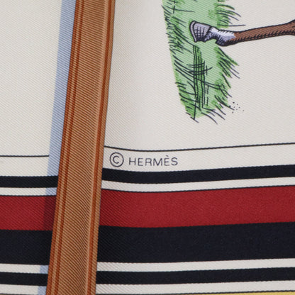 HERMES エルメス 【新品未使用】001356S 36 COUVERTURES ET TENUES DE JOUR 馬着 シルク カレ90 スカーフ