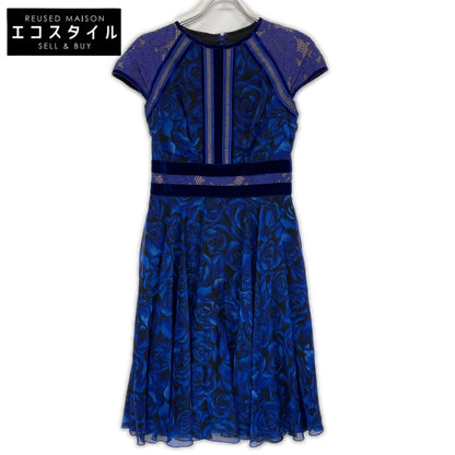 TADASHI SHOJI タダシショージ AZV17706MJ ブルーローズ柄ワンピース ワンピース