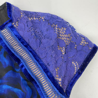 TADASHI SHOJI タダシショージ AZV17706MJ ブルーローズ柄ワンピース ワンピース