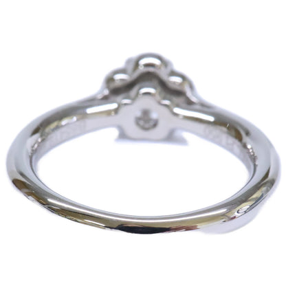 CHANEL シャネル 新品仕上げ済み Pt950 CMLA Soli Pave 0.32ct カメリアハーフエタニティ リング 指輪