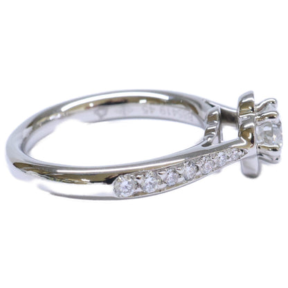 CHANEL シャネル 新品仕上げ済み Pt950 CMLA Soli Pave 0.32ct カメリアハーフエタニティ リング 指輪