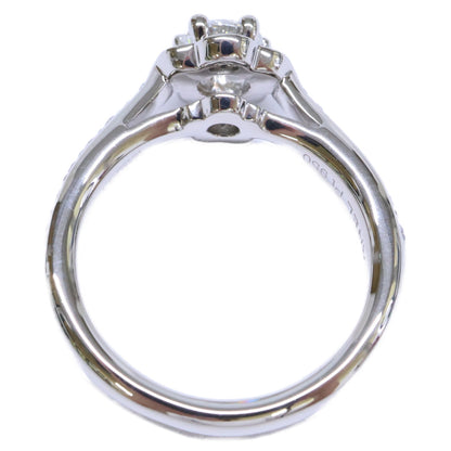 CHANEL シャネル 新品仕上げ済み Pt950 CMLA Soli Pave 0.32ct カメリアハーフエタニティ リング 指輪