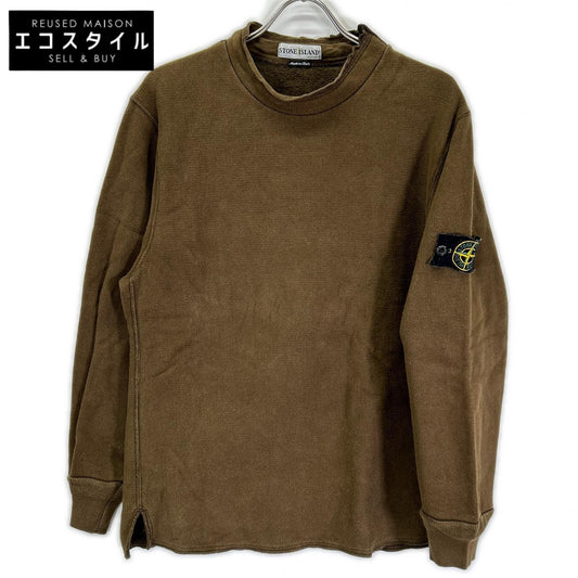 STONE ISLAND ストーンアイランド Khaki Long-Sleeve Mock-Neck Cut-and-Sewn Top