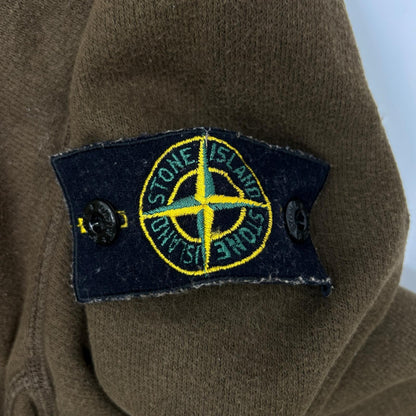 STONE ISLAND ストーンアイランド カーキ L/Sカットソー　モックネック トップス
