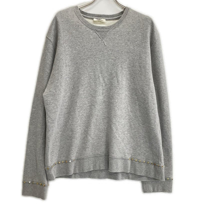 VALENTINO ヴァレンティノ Gray Rockstud Sweatshirt Top